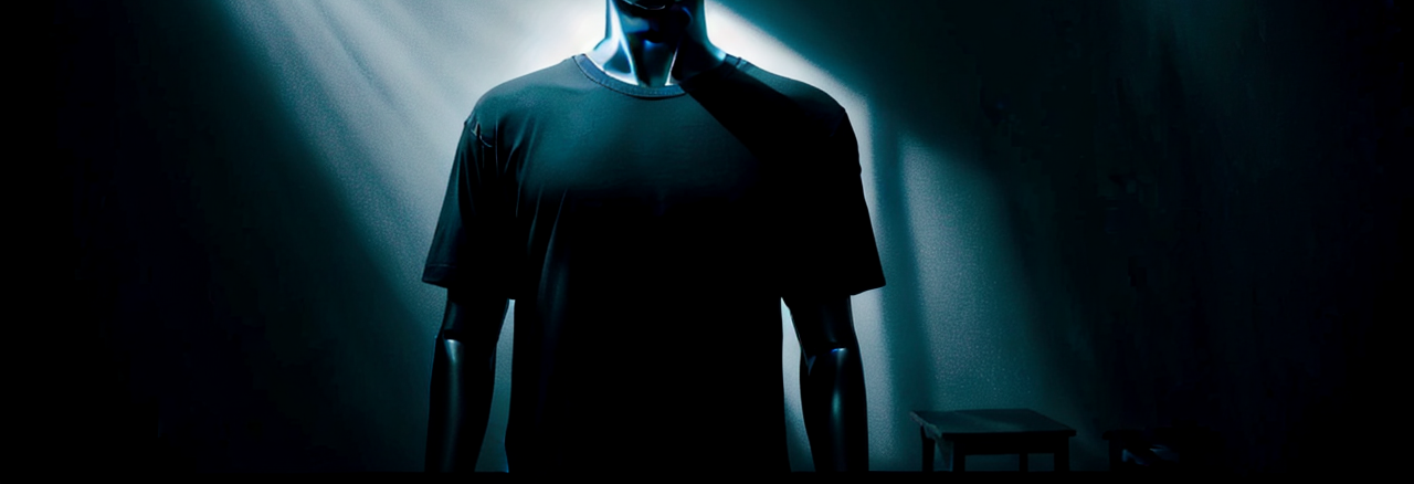 The Drop Banner image - silhouette of mannequin in a tshirt 